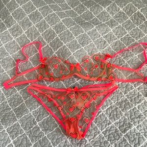 Agent Provocateur matching bra and panty set new with tags size 2 and 32b